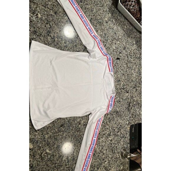 Youth long sleeve white athletic top - Picture 1 of 5